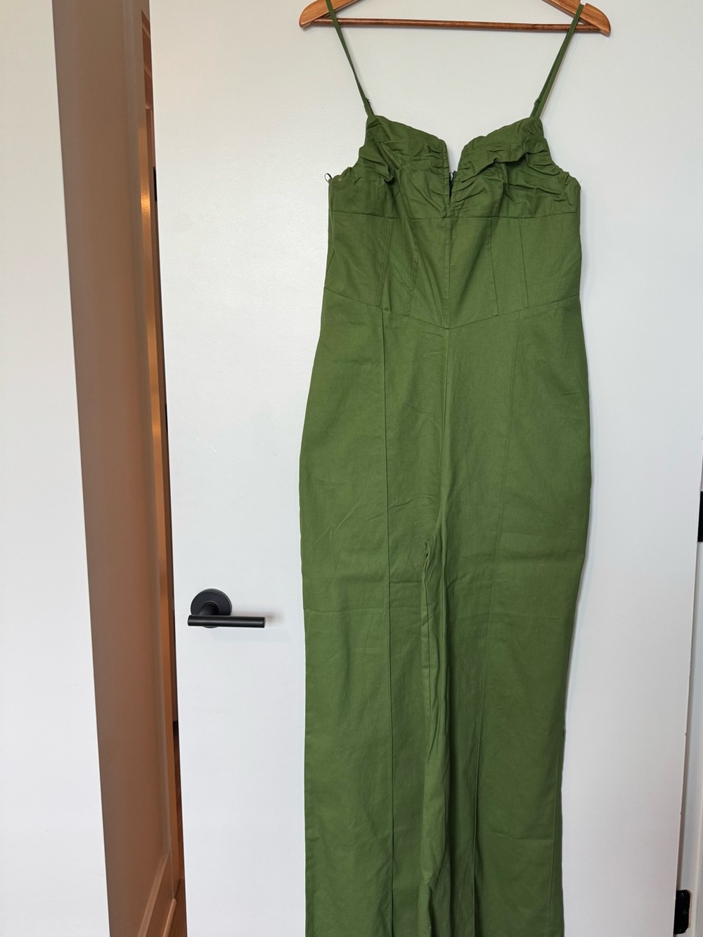 PrettyLittleThing Olive Green Strappy Jumpsuit